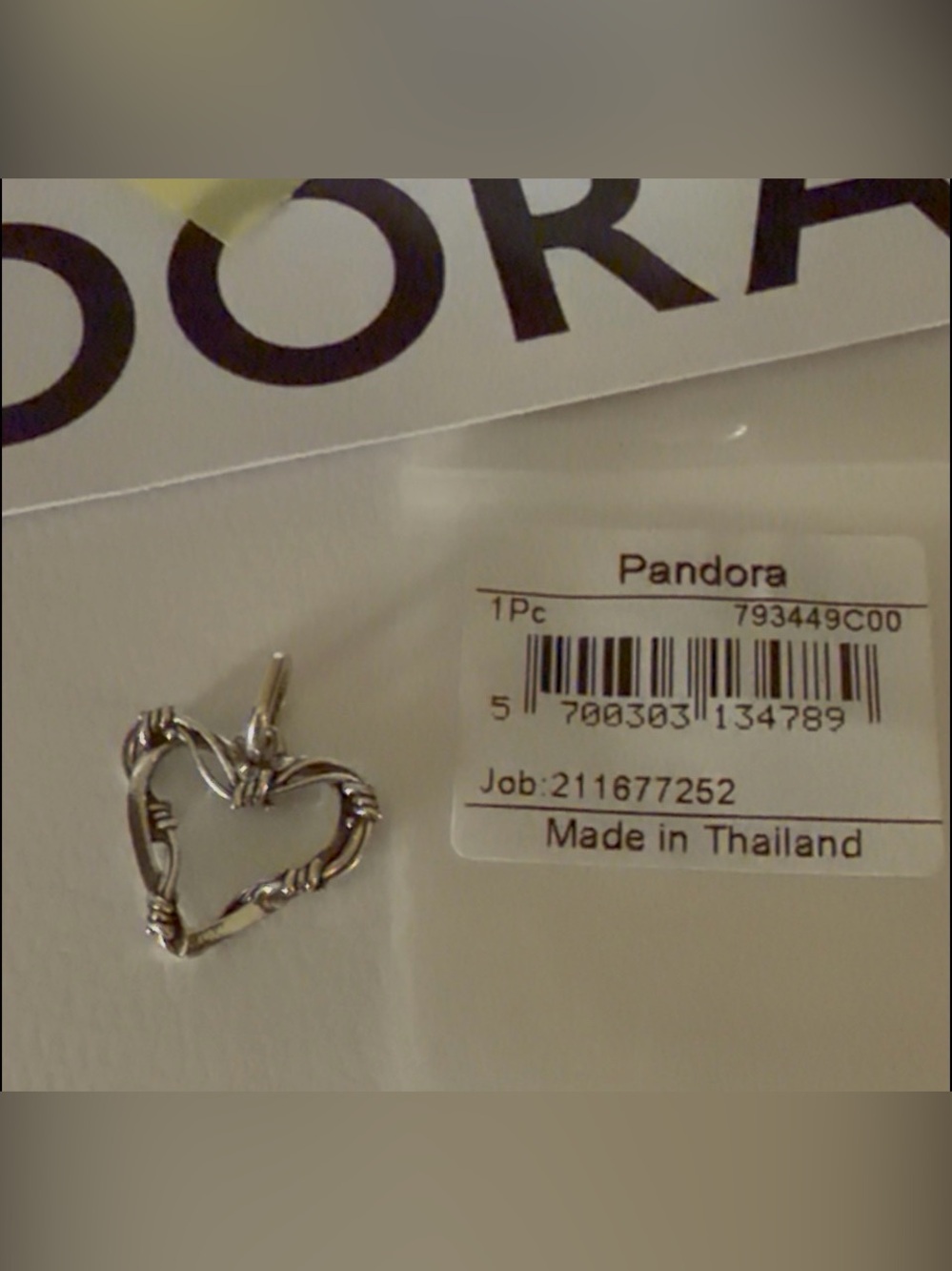 Pandora Wire Heart Medallion.